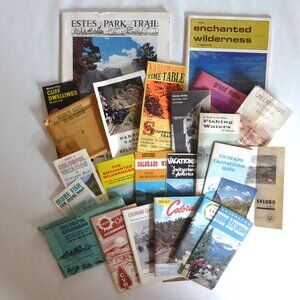 VINTAGE 1950-70’s COLORADO TRAVEL EPHEMERA BROCHURE MAGAZINE LOT OF 22